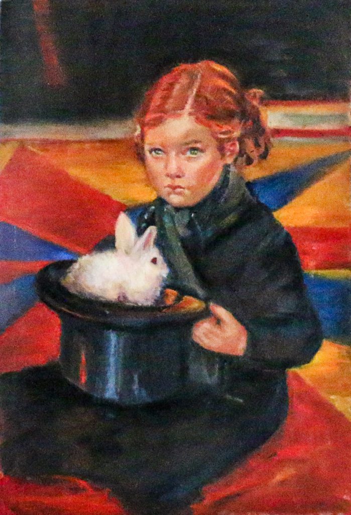 La niña del mago, cuadro de Alicia Prado