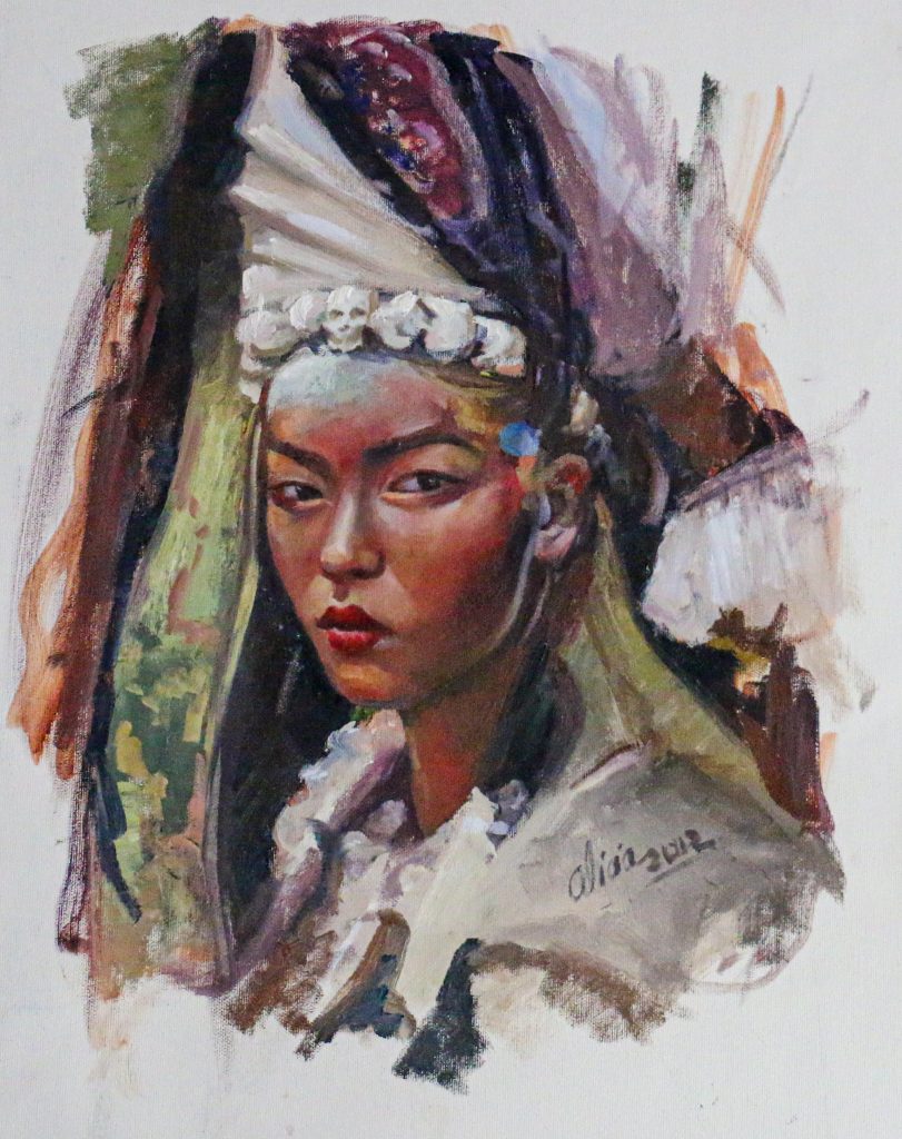 Joven tribal, cuadro de Alicia Prado