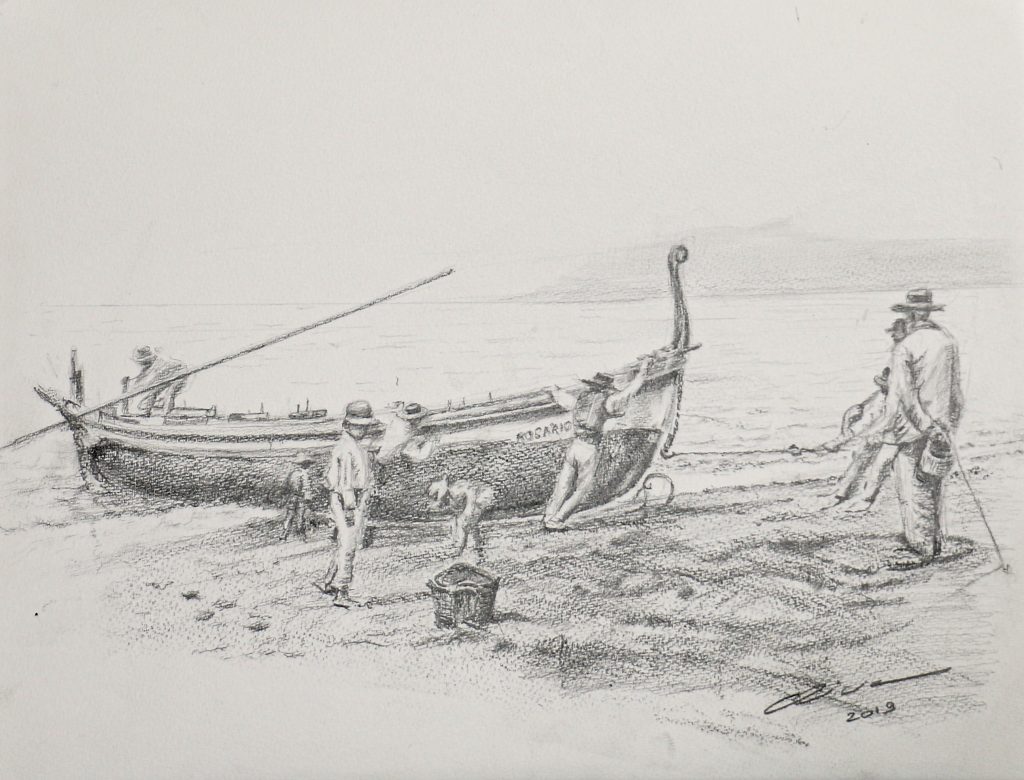 Sacando el Copo, cuadro de Alicia Prado