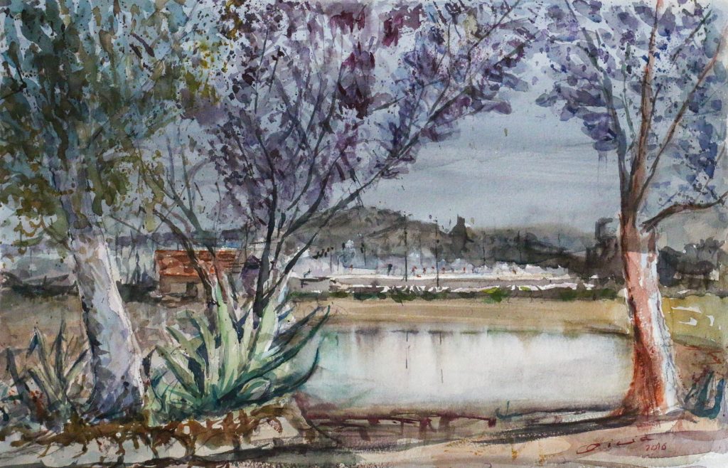 Desde el Balneario, cuadro de Alicia Prado