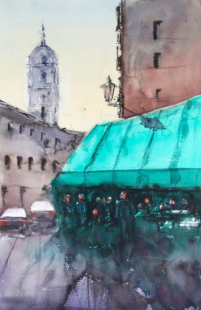 Bajo el Toldo, cuadro de Alicia Prado