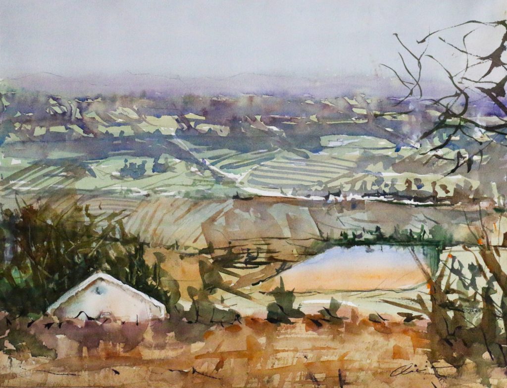 Paisaje lejano, cuadro de Alicia Prado