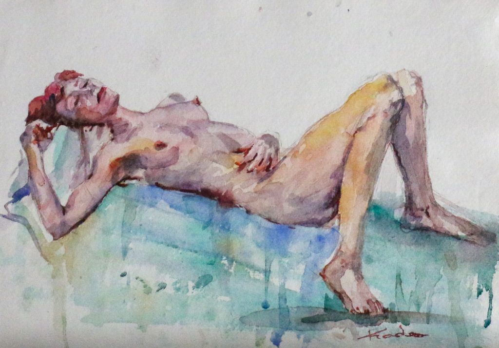 Figura Femenina del natural, cuadro de Alicia Prado