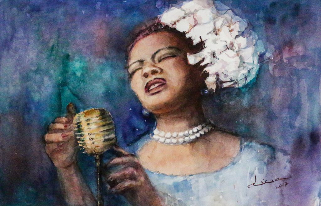 Billie Holiday, cuadro de Alicia Prado