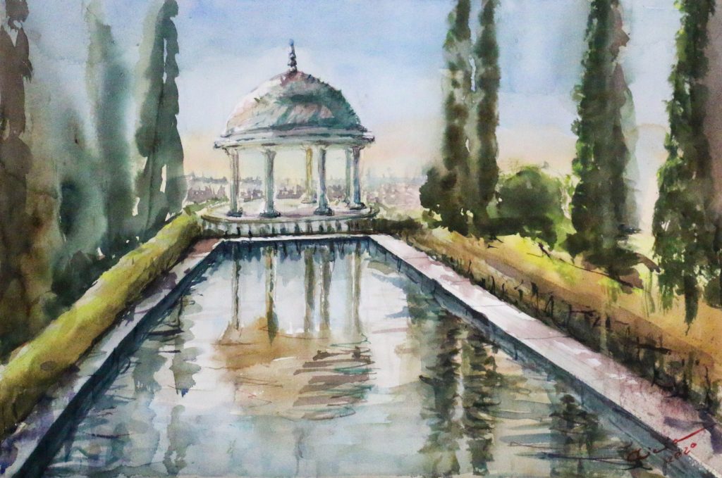 Templete del botánico, cuadro de Alicia Prado