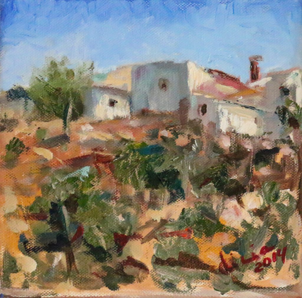 Aldea, cuadro de Alicia Prado