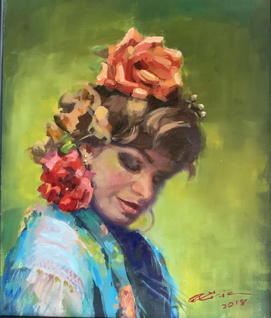 Flamenca «Pastora», cuadro de Alicia Prado