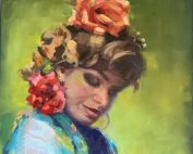 Flamenca «Pastora», cuadro de Alicia Prado
