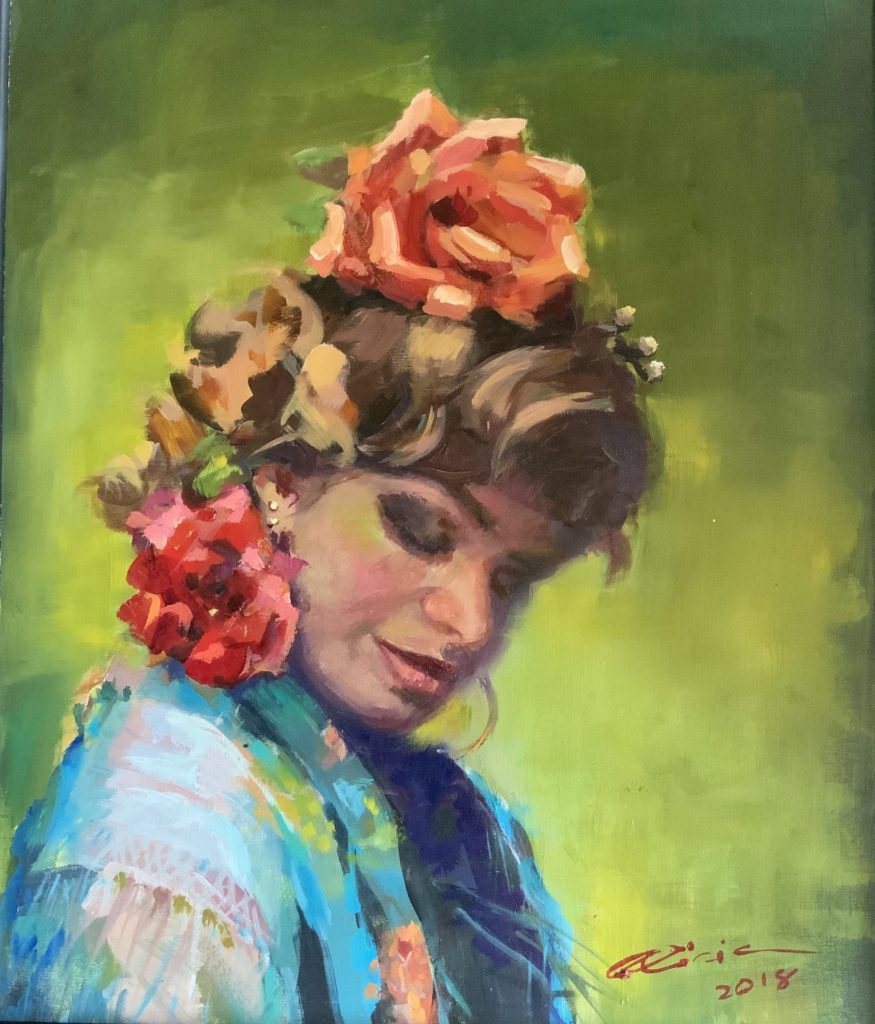 Flamenca «Pastora», cuadro de Alicia Prado