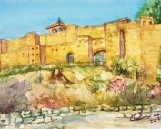 Alcazaba de Málaga, cuadro de Alicia Prado