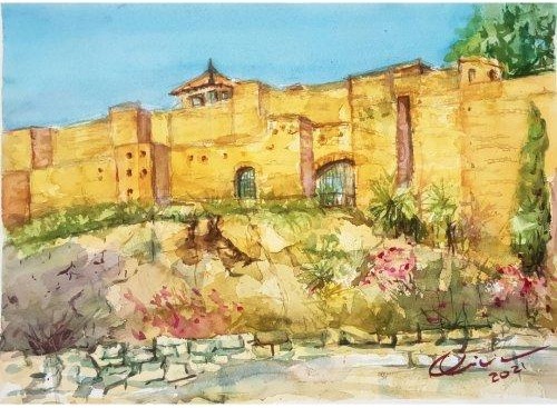 Alcazaba de Málaga, cuadro de Alicia Prado