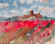Castillo de Vélez-Málaga, cuadro de Alicia Prado