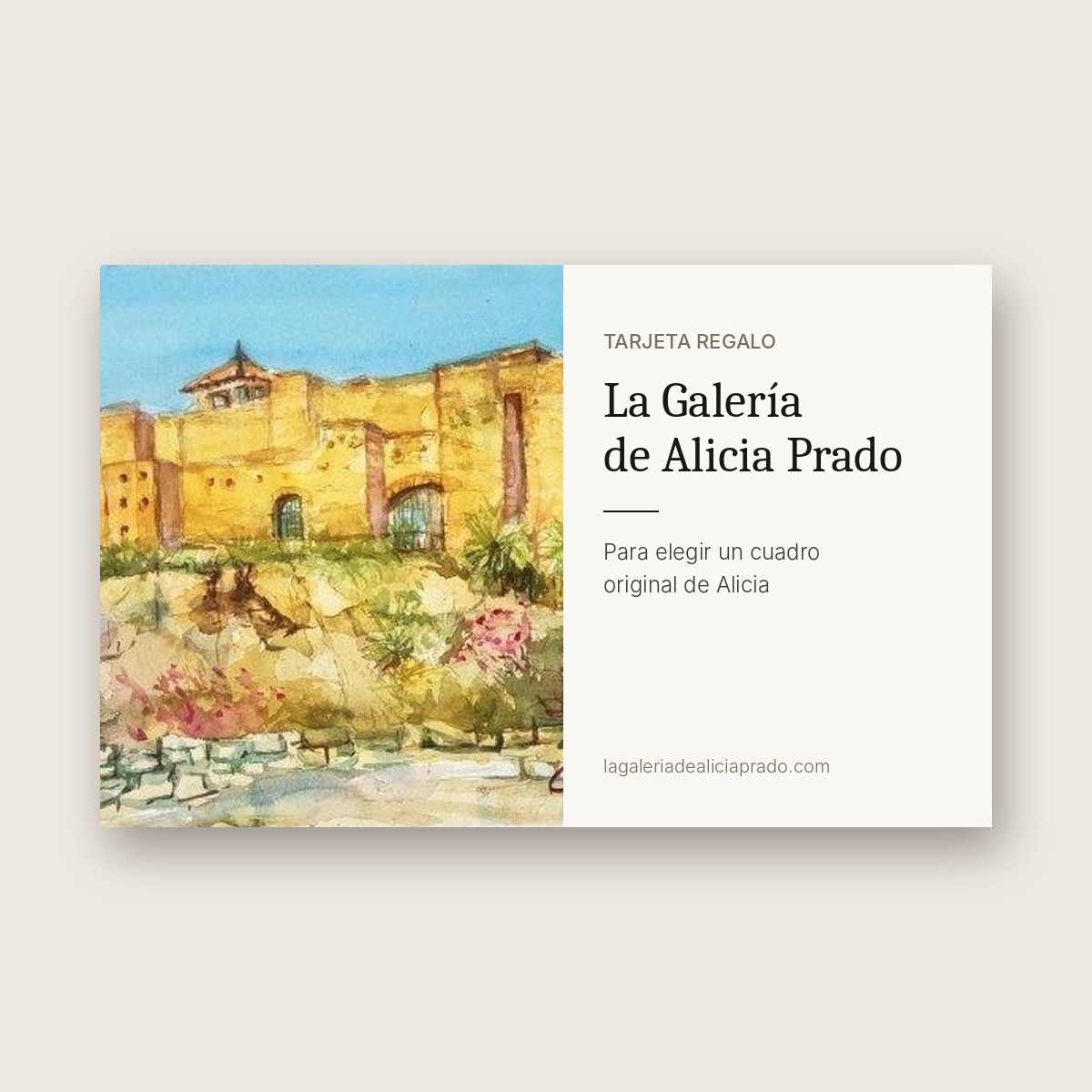 Tarjeta regalo de La Galería de Alicia Prado